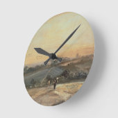 John Constable | Autumnal Sunset Runde Wanduhr (Winkel)