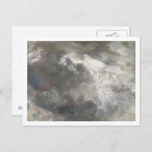 John Constable Cloud Study, 1821 Postkarte (Vorne/Hinten)