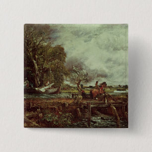 John Constable   das Springenpferd, c.1825 (Öl an Button