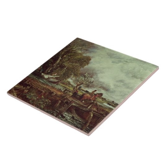 John Constable | das Springenpferd, c.1825 (Öl an Fliese (Seite)