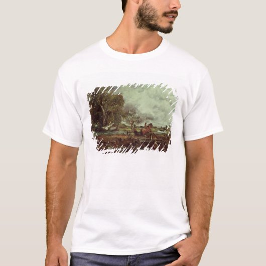 John Constable | das Springenpferd, c.1825 (Öl an T-Shirt (Vorderseite)