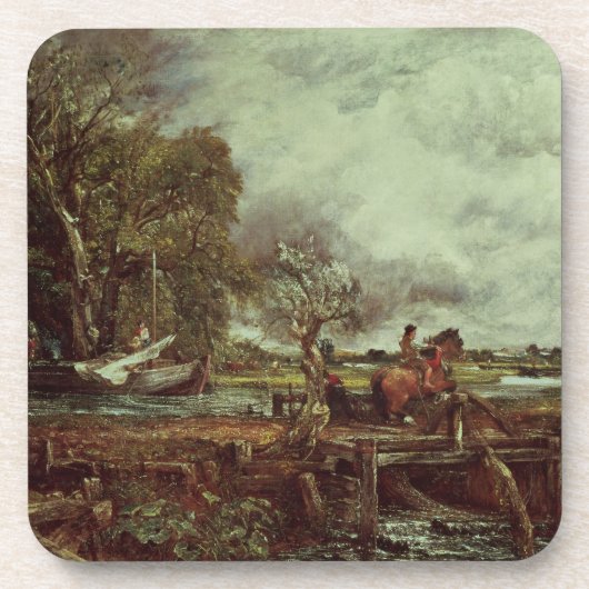 John Constable | das Springenpferd, c.1825 (Öl an Untersetzer (Vorderseite)