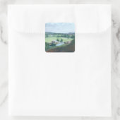 John Constable | das Tal des Stour mit Dedh Quadratischer Aufkleber (Tasche)