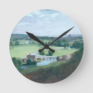 John Constable das Tal des Stour mit Dedh Runde Wanduhr