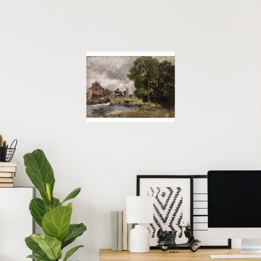 John Constable | Dedham Lock and Mill Poster (Heimbüro)