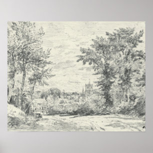 John Constable   der Eingang in Gillingham, Dor Poster
