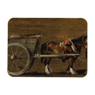 John Constable   ein Bauernhof-Wagen mit zwei Magnet