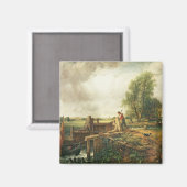 John Constable | Ein Boot, das eine Schleuse überq Magnet (Vorderseite/Rückseite)