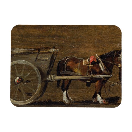 John Constable | Ein Landhaus mit zwei Pferden in  Magnet (Horizontal)