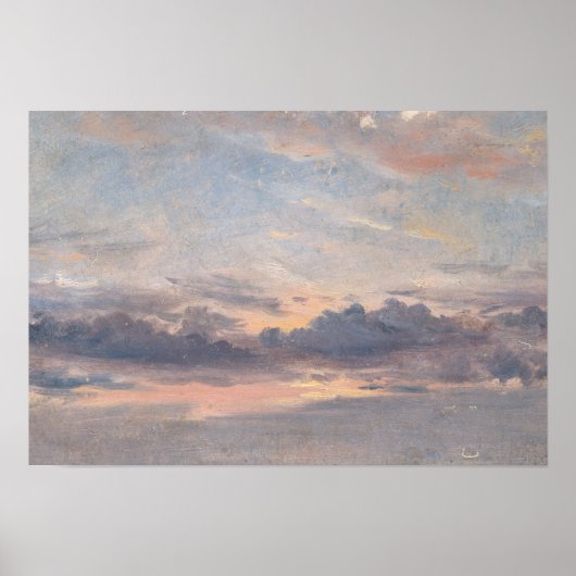 John Constable - Eine Cloud-Studie, Sunset Poster (Vorne)