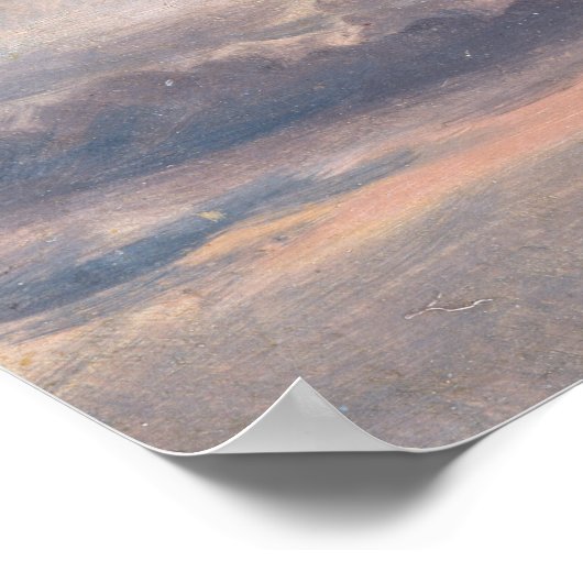 John Constable - Eine Cloud-Studie, Sunset Poster (Ecke)