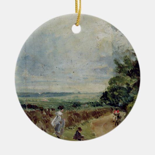 John Constable | eine Landstraße mit Bäumen und Keramik Ornament (Vorne)