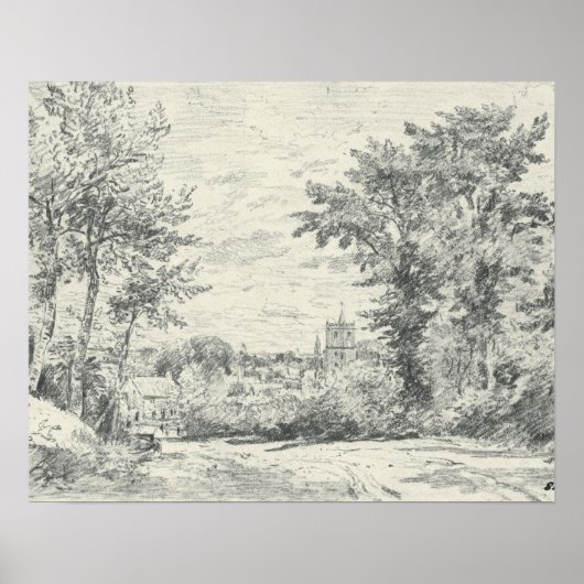 John Constable | Eintritt nach Gillingham, Dor Poster (Vorne)