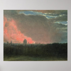 John Constable   Feuer in London, gesehen von Hamp Poster