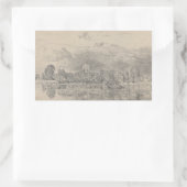 John Constable - Fulham Church Rechteckiger Aufkleber (Tasche)