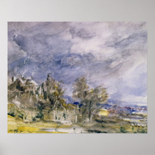 John Constable   Hampstead Heath from near Well Wa Poster
