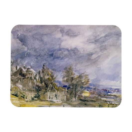 John Constable | Hampstead Heath von nahe Well Wa Magnet (Horizontal)