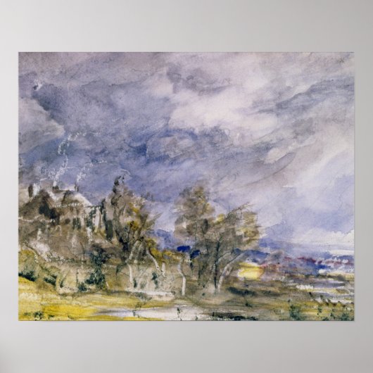John Constable | Hampstead Heath von nahe Well Wa Poster (Vorne)