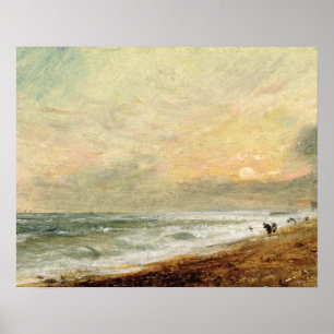John Constable Hove Beach, c.1824 (Öl auf Papier Poster