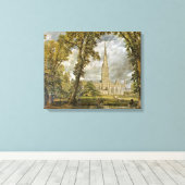 John Constable - Kathedrale aus dem Garten gesehen Leinwanddruck (Insitu (Holzboden))