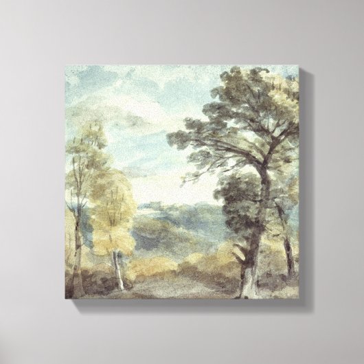 John Constable | Landschaft mit Bäumen und Afghani Leinwanddruck (Vorderseite)