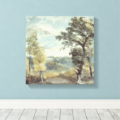 John Constable | Landschaft mit Bäumen und Afghani Leinwanddruck (Insitu (Holzboden))