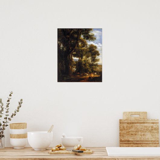 John Constable Landschaft mit Goatherd und Ziegen Poster (Küche)