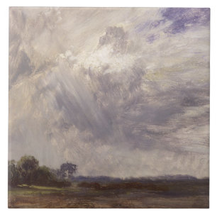 John Constable  Landschaft mit Gray Windy Sky, c. Fliese