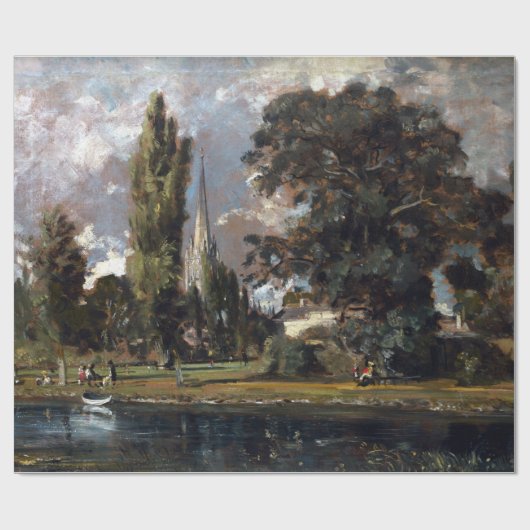 John Constable Salisbury Cathedral and Leadenhall Geschenkpapier (Flach)