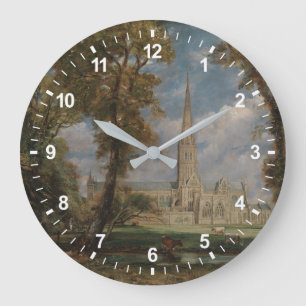 John Constable Salisbury Kathedrale aus dem Bisc Große Wanduhr