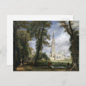 John Constable Salisbury Kathedrale aus dem Bischo Postkarte (Vorne/Hinten)