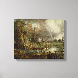 John Constable   Salisbury Kathedrale aus der Stra Leinwanddruck