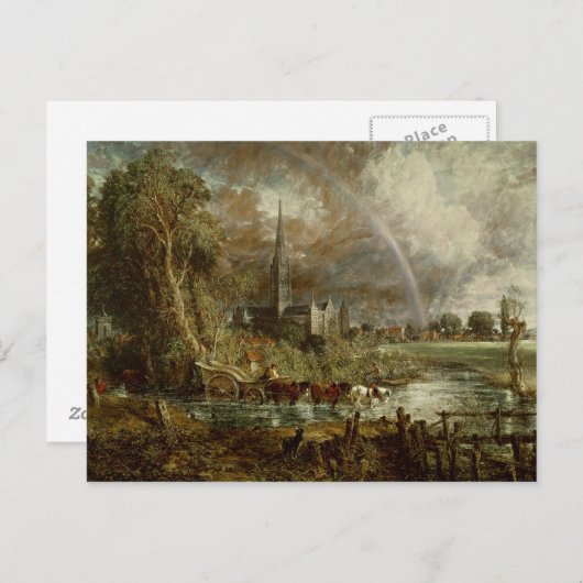 John Constable | Salisbury Kathedrale aus der Stra Postkarte (Vorne/Hinten)