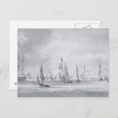 John Constable | Schifffahrt in der Themse Postkarte (Vorne/Hinten)