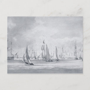 John Constable   Schifffahrt in der Themse Postkarte