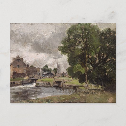 John Constable | Schleuse Dedham und Mill Postkarte (Vorderseite)