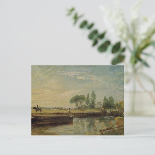 John Constable | Schleuse Flatford, c.18 Postkarte (Stehend Vorderseite)