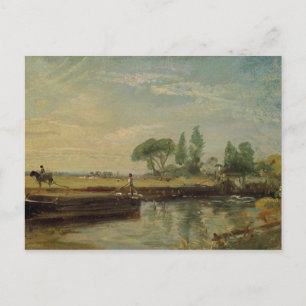 John Constable   Schleuse Flatford, c.18 Postkarte