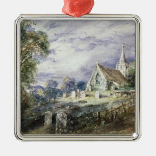 John Constable   schüren Poges Kirche Silbernes Ornament