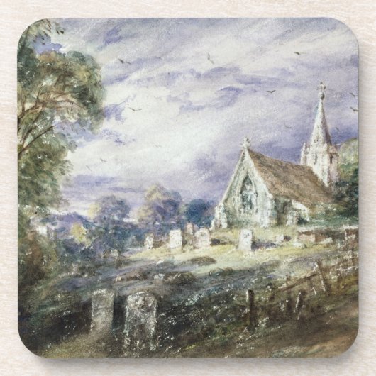 John Constable | schüren Poges Kirche Untersetzer (Vorderseite)