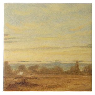 John Constable Sommer - Abend Landschaft (Öl Fliese