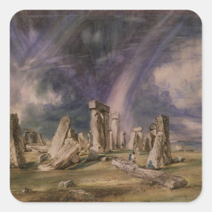 John Constable   Stonehenge, 1835 Quadratischer Aufkleber