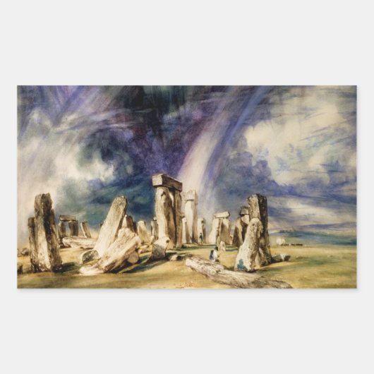 John Constable - Stonehenge Rechteckiger Aufkleber (Vorderseite)