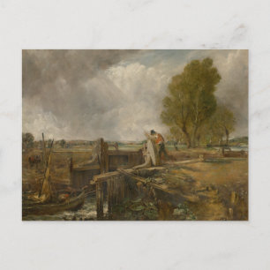 John Constable - Studie über ein Boot, das eine Sc Postkarte
