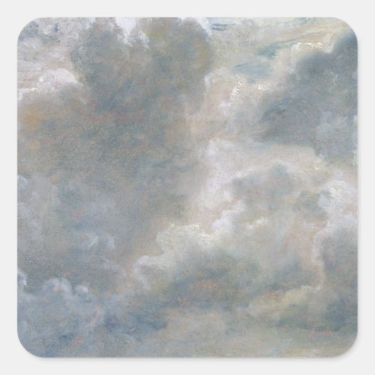 John Constable | Study of Cumulus Clouds, 1822 (oi Quadratischer Aufkleber (Vorderseite)