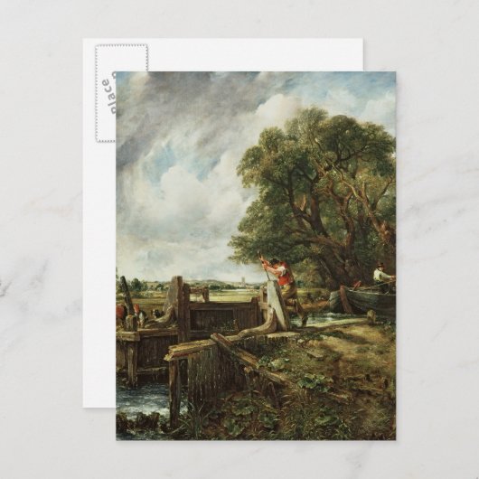 John Constable | The Lock, 1824 Postkarte (Vorne/Hinten)