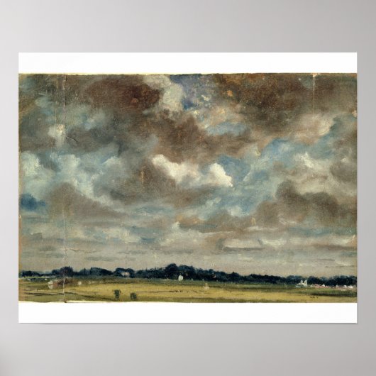John Constable | Umfassende Landschaft mit Grau Cl Poster (Vorne)