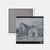 John Constable | Veranda und Transept einer Kirche Magnet (Vorderseite/Rückseite)