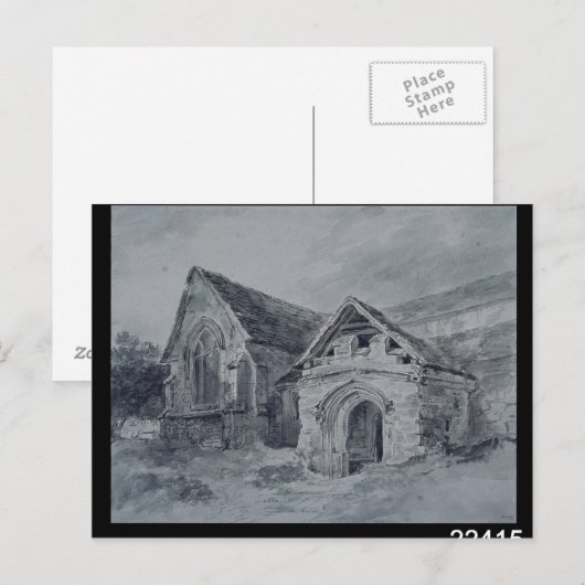 John Constable | Veranda und Transept einer Kirche Postkarte (Vorne/Hinten)