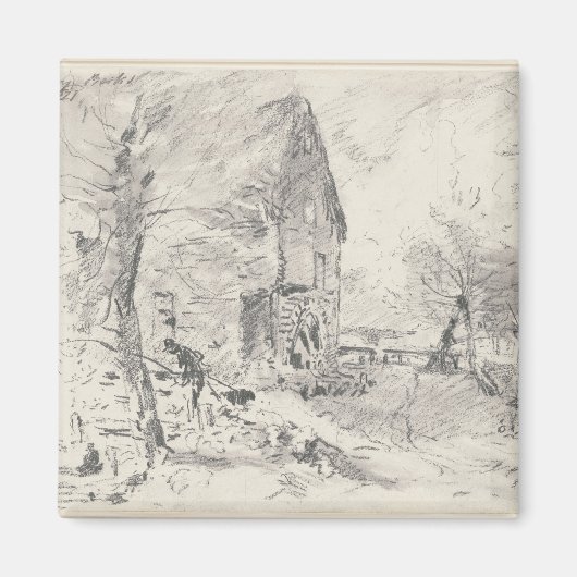 John Constable Watermill at Newbury (Pencil) Magnet (Vorne)